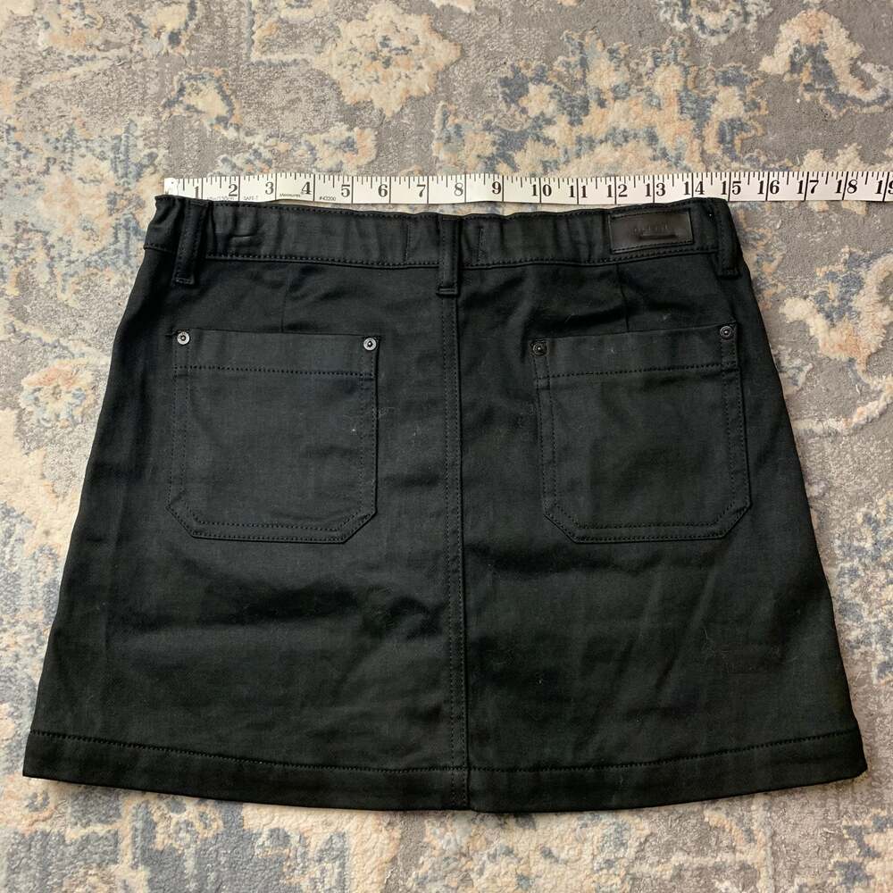 Girls DL1961 Jenny Mini Skirt Black Coated Size 16